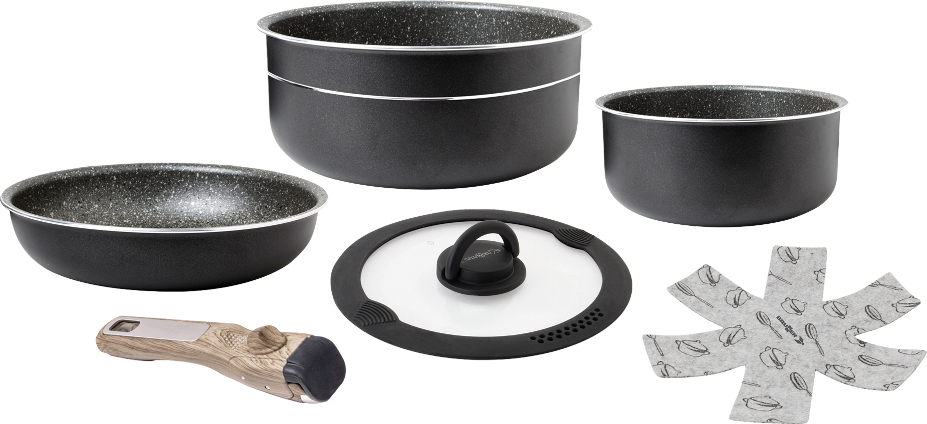 Brunner Pirate Spacemaster pot set aluminum incl. carrying bag - Berger ...