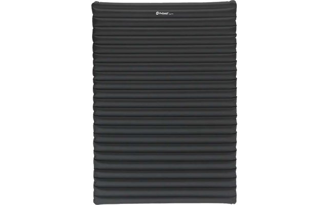 Schwarzes, rechteckiges Objekt mit horizontalen Rippen