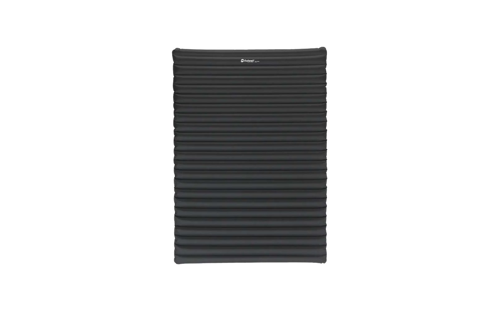 Schwarzes, rechteckiges Objekt mit horizontalen Rippen