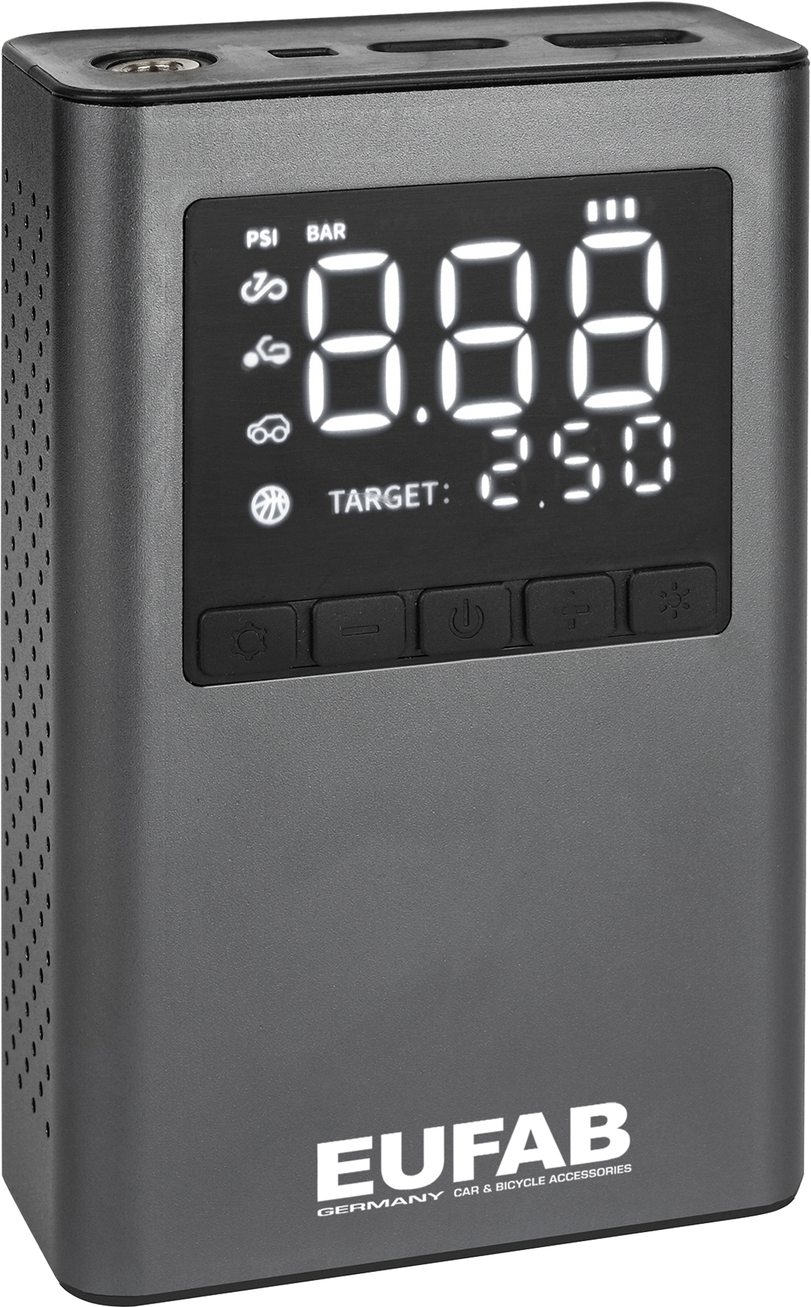 Eufab batteriebetriebener Mini Kompressor mit integrierter Powerbank 800  mAh jetzt bestellen!
