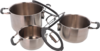Berger Silvera Edelstahl Topfset 6-tlg. mit passenden Glasdeckeln