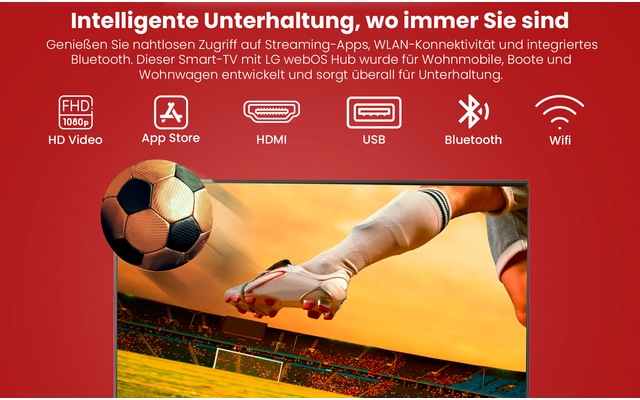 Produktbild Reflexion LED-Smart TV Fernseher mit DVD-Player Full HD 12V / 24V / 240V schwarz 1