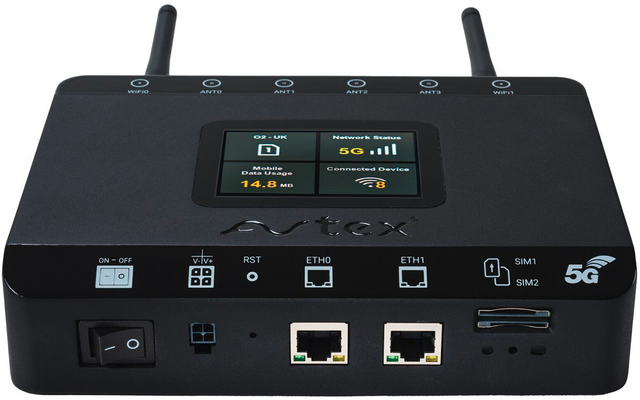 Immagine del prodotto Avtex AMR105P 5G Wi-Fi 6 Dual-SIM-Router mit tragbarer MiMo-Antenne f&uuml;r 12/24 V 1