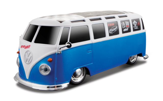 Bauer VW Bus Samba Auto telecomandata 2,4 GHz 1:24 bianco/blu