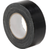 Rolle schwarzes Klebeband mit sichtbarem Pappkern