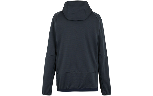 Schwarzer Kapuzenpullover von hinten