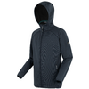 Dunkelblaue Kapuzenjacke mit Reißverschluss und seitlichen Taschen