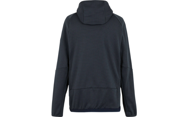 Schwarzer Kapuzenpullover von hinten
