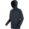Dunkelblaue Kapuzenjacke mit Reißverschluss und seitlichen Taschen