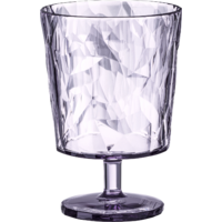 Koziol Club Light kunststof wijnglas stapelbaar / breukvast 250 ml transparant lavendel