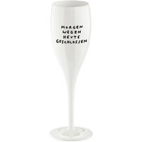Koziol Cheers No. 1 Morgen wegen heute geschlossen Sektglas aus Thermoplastik 100 ml