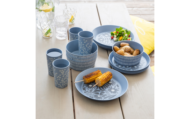 Product afbeelding Koziol Blomster set 16-delig campingservies met 8 borden / 4 kommen / 4 mokken 1
