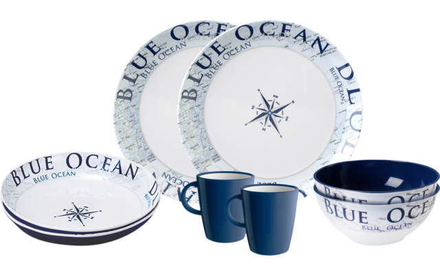 Brunner Tête-à-Tête Set de vaisselle 8 pièces 2 personnes Blue Ocean
