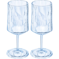 Koziol Superglass CLUB Nr. 4 Set van 2 300 ml transparent aquamarine