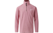 Pull rose avec fermeture éclair jusqu'à la poitrine, manches longues