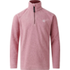 Rosa Pullover mit Reißverschluss bis zur Brust, langärmlig