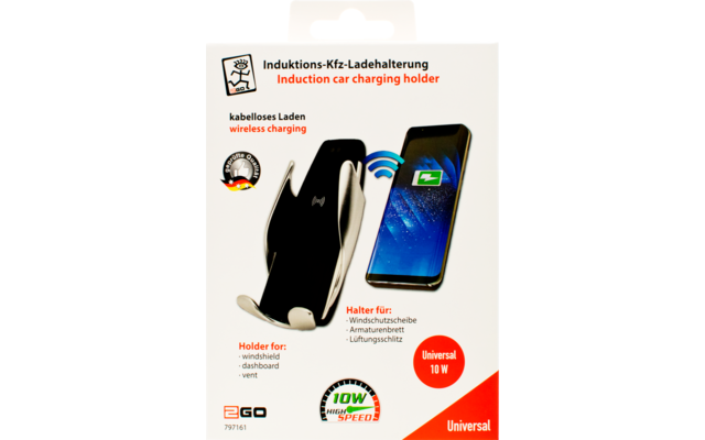 2GO Universal Smartphone Cradle with Wireless Charging Function
