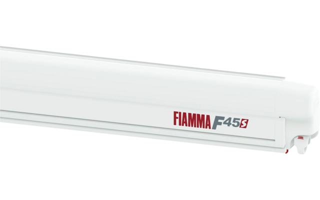Fiamma F45s 450 Markise Gehäusefarbe Polar White Tuchfarbe Royal Blue 450 cm