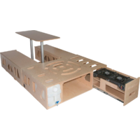Kit de camperizaci&oacute;n con mesa apto para furgoneta/autob&uacute;s lacado UV Campingbox 115 Moonbox
