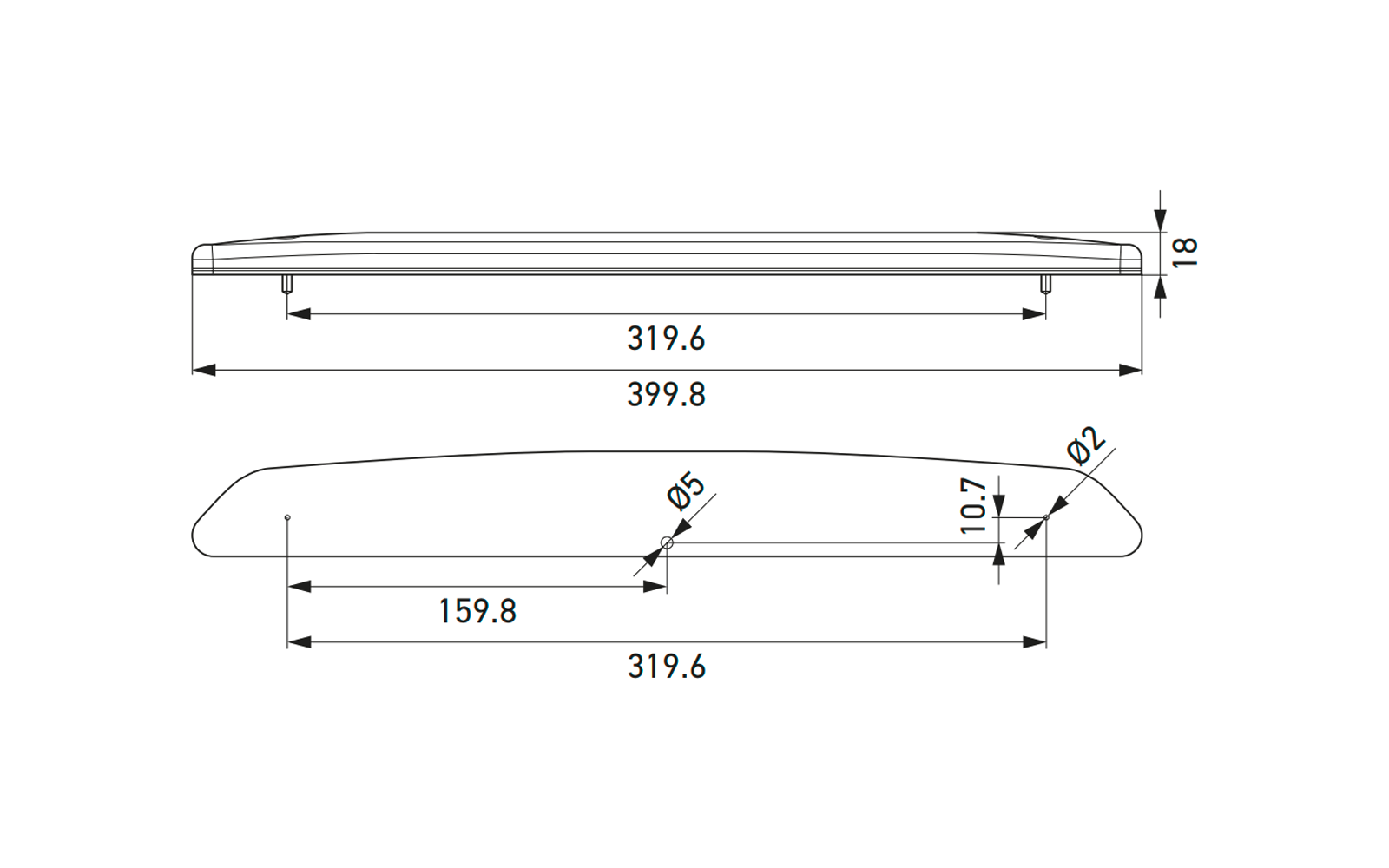 Product image Hella LED Safety Brake Light for Horizontal Mounting with 12 LEDs, 12V 1