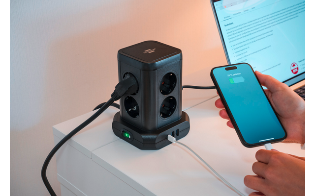 Produktbild Brennenstuhl Steckdosenturm Mehrfachsteckdose 8-fach 3680 Watt  1