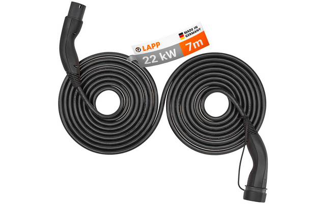 Produktbild Lapp Selbstaufrollendes Doppelhelix Ladekabel Typ 2 Mode 3 / 3-phasig 32 A bis 22 kW 7 Meter 1