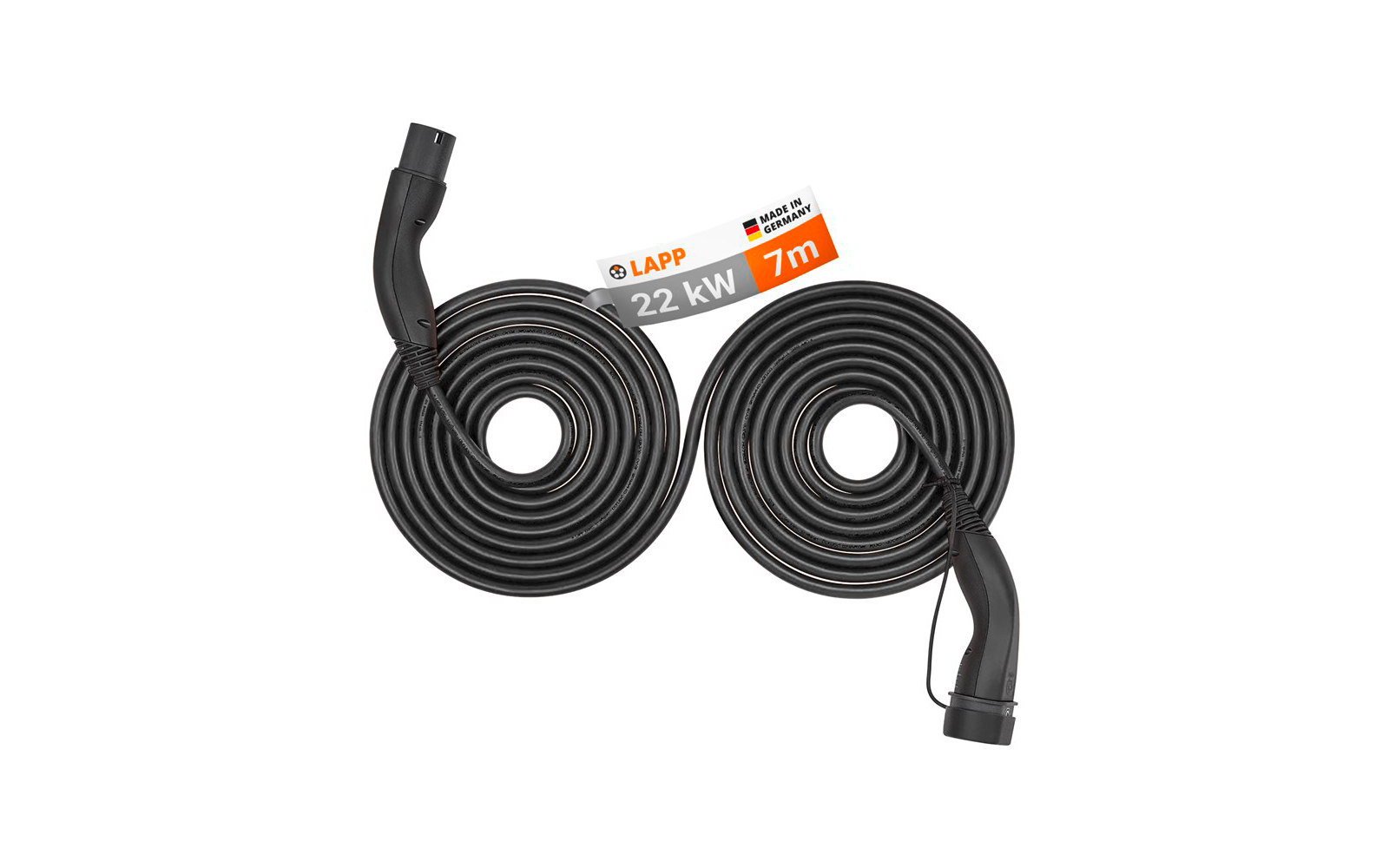 Produktbild Lapp Selbstaufrollendes Doppelhelix Ladekabel Typ 2 Mode 3 / 3-phasig 32 A bis 22 kW 7 Meter 1