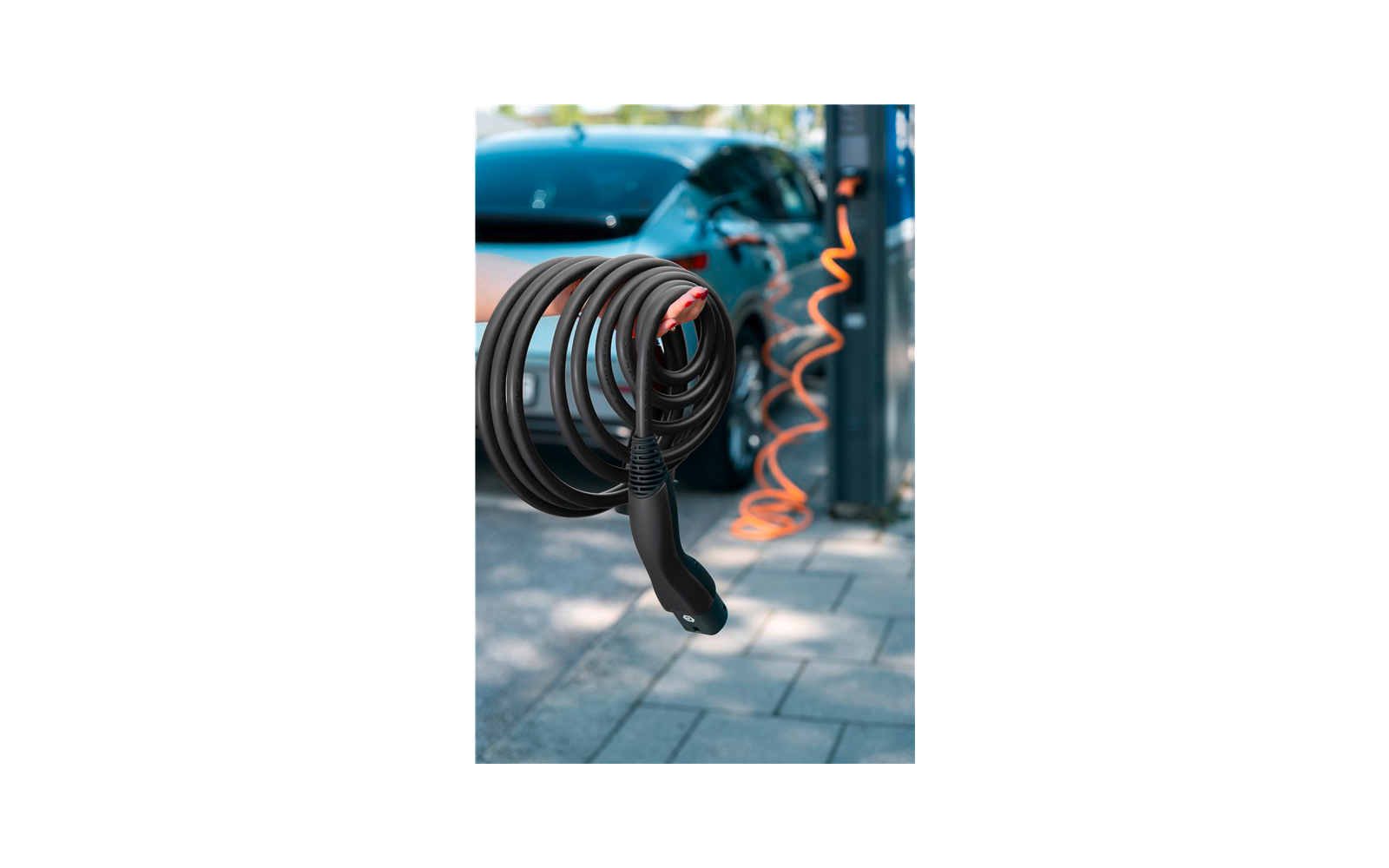 Produktbild Lapp Selbstaufrollendes Doppelhelix Ladekabel Typ 2 Mode 3 / 3-phasig 32 A bis 22 kW 7 Meter 1