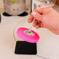 Silwy Magnet-Kondom f&uuml;r Stielgl&auml;ser PINK inkl. Pad