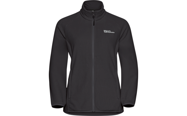 Schwarze Jacke mit Reißverschluss und hohem Kragen