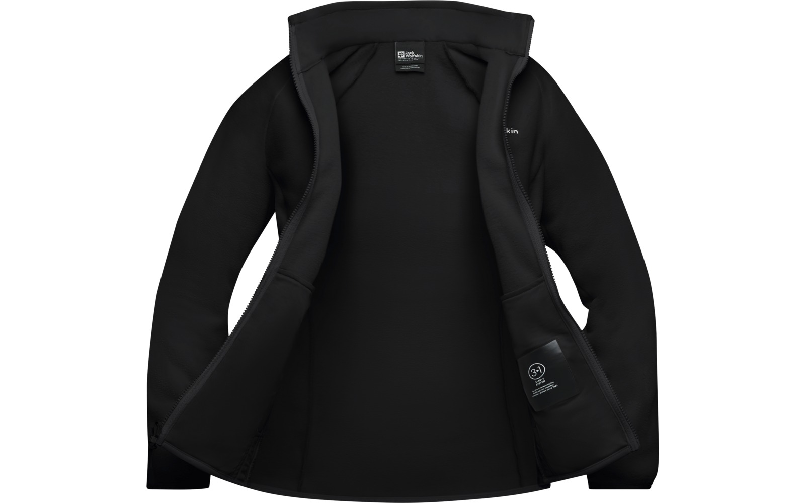 Schwarzer Blazer auf weißem Hintergrund