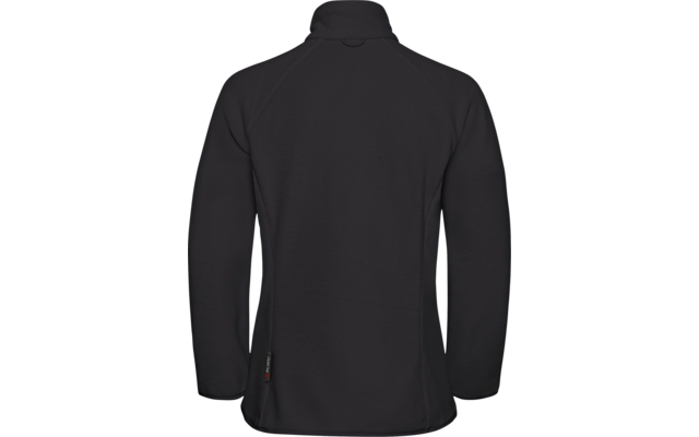 Schwarzer Pullover von hinten, mit langem Arm und hohem Kragen