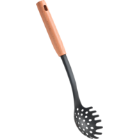 Cuchara para espaguetis Metaltex Arizona Line con mango de madera de haya 34,5 x 6,3 cm