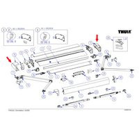 Thule End Caps for Awning Omnistor 6200