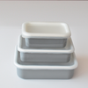 Caja de almacenamiento de alimentos esmaltada HoneyWare M 0,74 litros gris claro