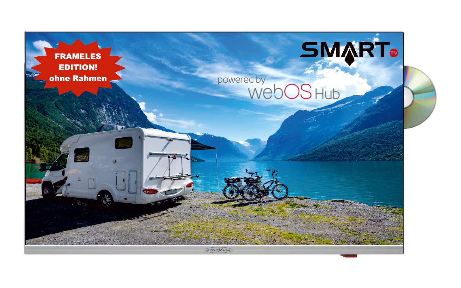 Produktbild Reflexion LED-Smart TV Fernseher mit DVD-Player Full HD 12V / 24V / 240V schwarz 1