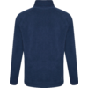 Dunkelblauer Fleece-Pullover mit langem Arm, Rückansicht