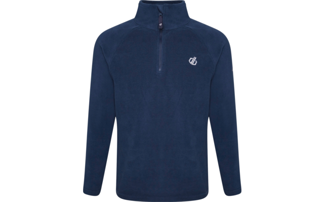 Blaues Fleeceshirt mit langem Arm und Reißverschluss bis zur Brust