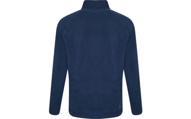 Dunkelblauer Fleece-Pullover mit langem Arm, Rückansicht
