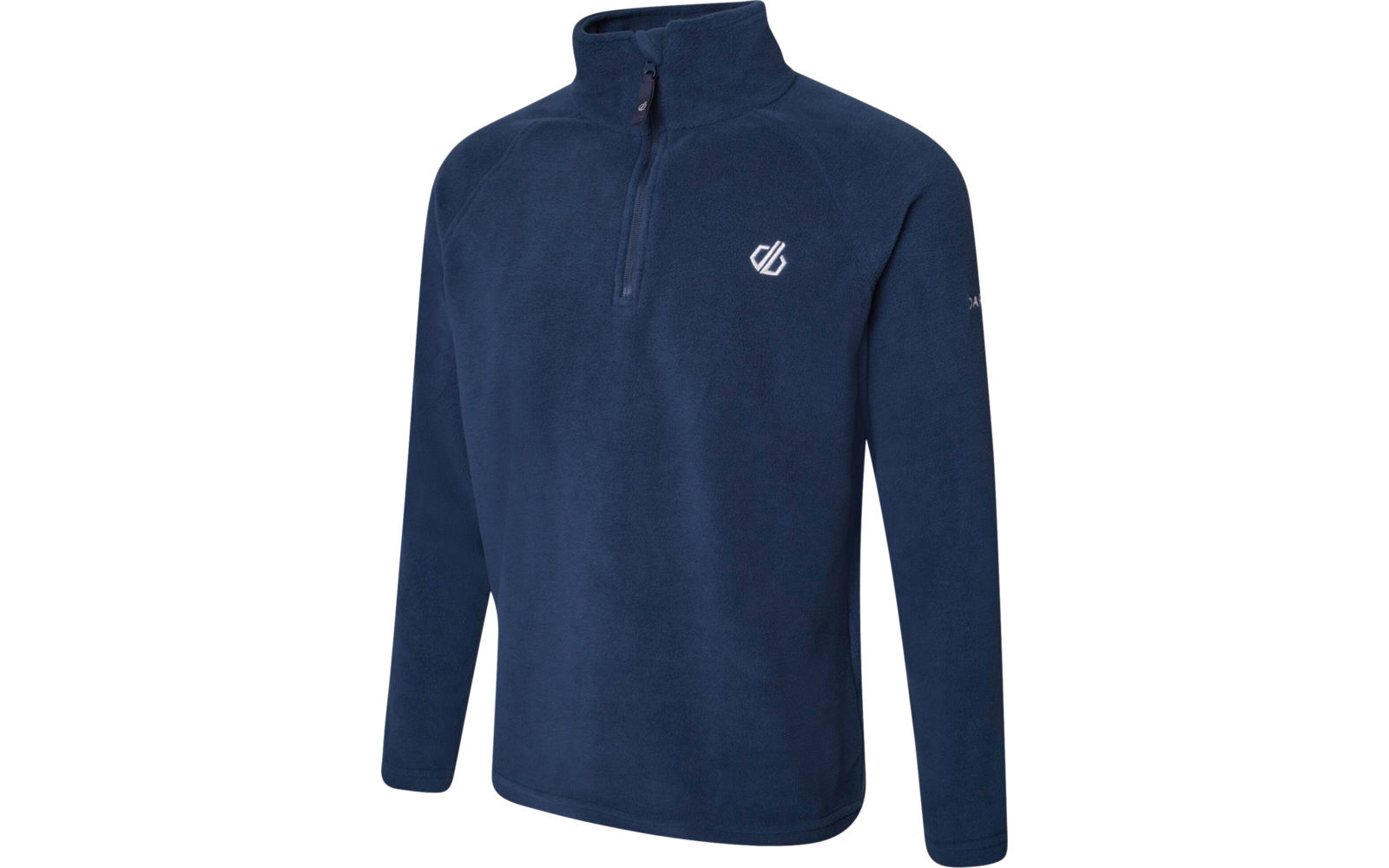 Dunkelblauer Herrenpullover mit Reißverschluss und Stehkragen