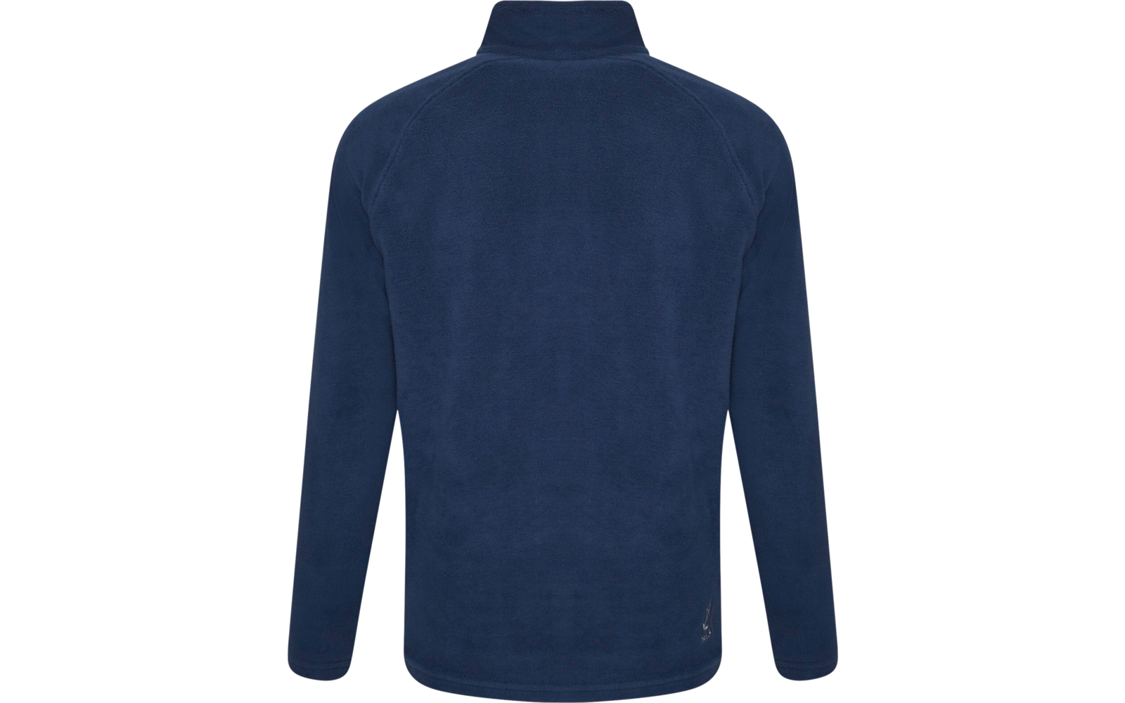 Dunkelblauer Fleece-Pullover mit langem Arm, Rückansicht