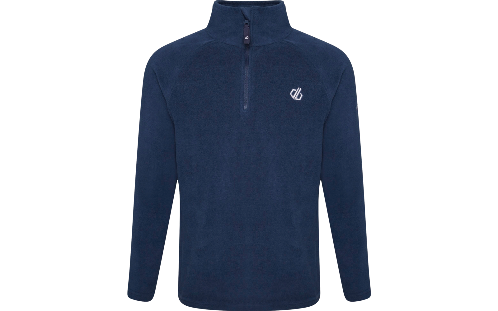 Blaues Fleeceshirt mit langem Arm und Reißverschluss bis zur Brust