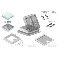 Fiamma Ersatzhaube passend f&uuml;r Dachhaube Vent 28 F - Farbe White Fiamma Ersatzteilnummer 98683-141