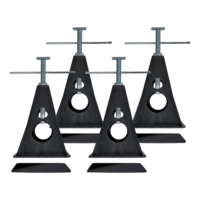 Berger 4er-Set St&uuml;tzbock Satz mit Grundplatte 750 kg Traglast