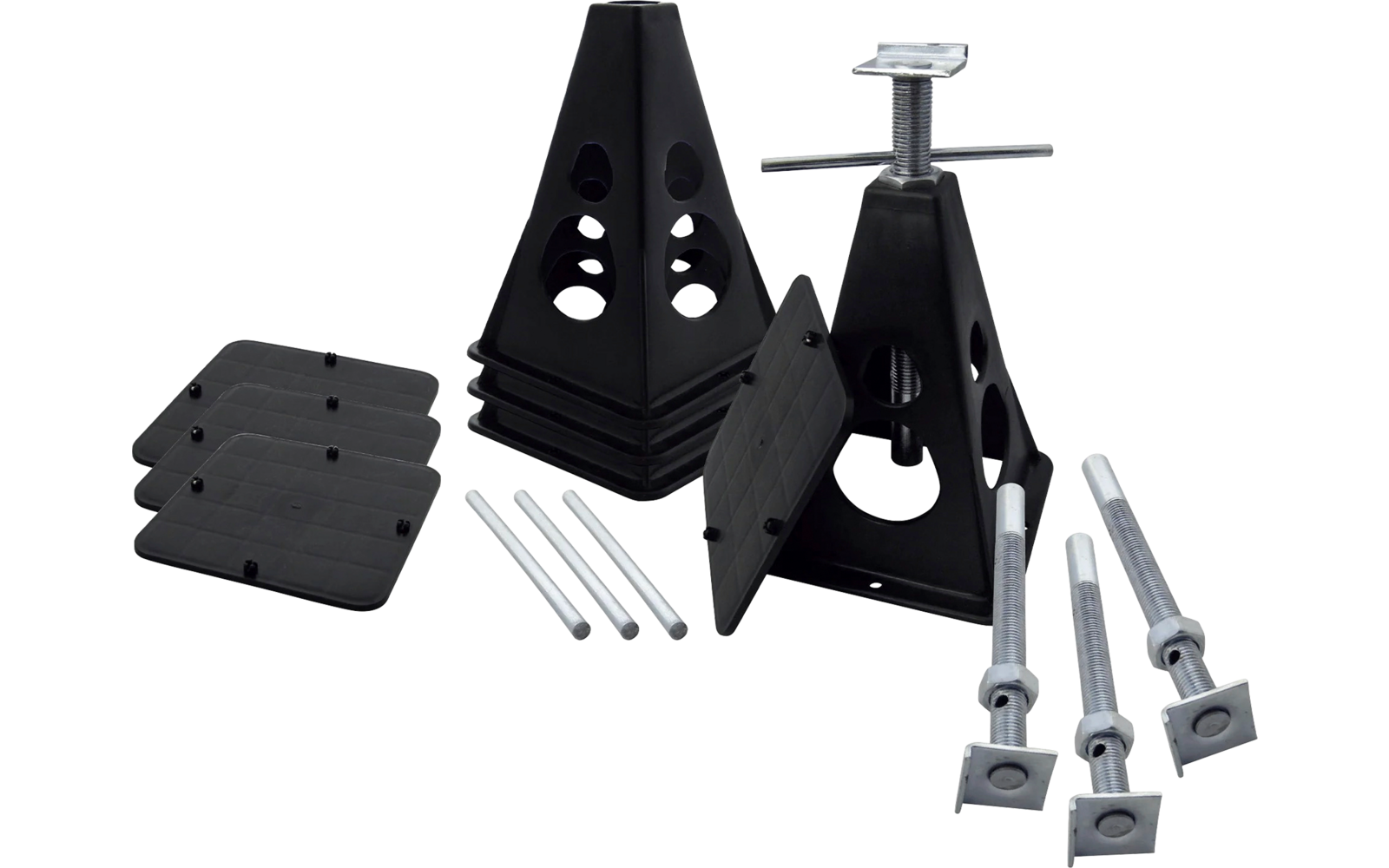 Produktbild Berger 4er-Set St&uuml;tzbock Satz mit Grundplatte 750 kg Traglast 1