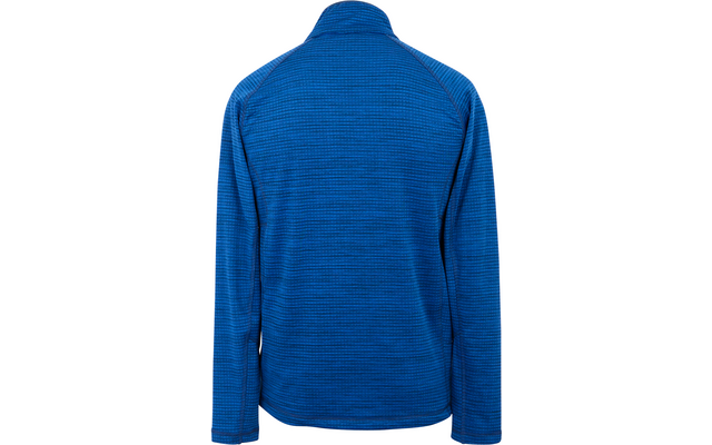 Blaue Jacke von hinten fotografiert ohne sichtbare Logos oder Muster