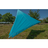 Bent Zip-Protect Canvas Single Connectable Awning 250 x 250 x 250 cm Turquoise