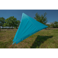 Bent Sonnensegel Zip-Protect Canvas Single mit Reißverschluss-Abdeckklappen türkis/RV orange