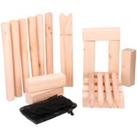 EDCO Eddy Toys Jeu de lancer Kubb en bois &agrave; partir de 6 ans