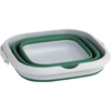 Inklapbare vierkante voedselbewaarbak in groen en wit